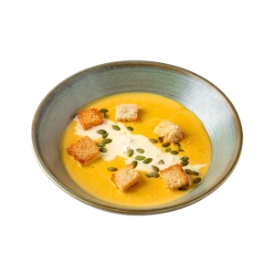 Supă cremă cu dovleac și Stracciatella