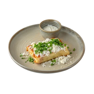 Clătite cu cartofi, ciuperci și brânză de oi